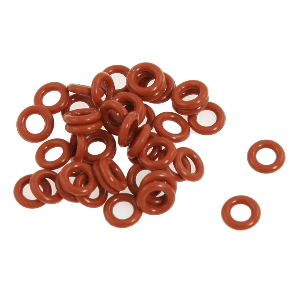 50 шт. Силиконовое уплотнительное кольцо шайбы 8 мм x 4 2 красный|sealing washer|2mm o ringsilicone