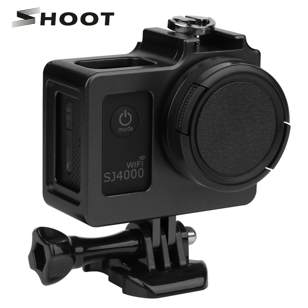 Защитный чехол SHOOT с металлической рамкой для SJCAM SJ4000 УФ фильтром WIFI/SJ6000/SJ7000/H9