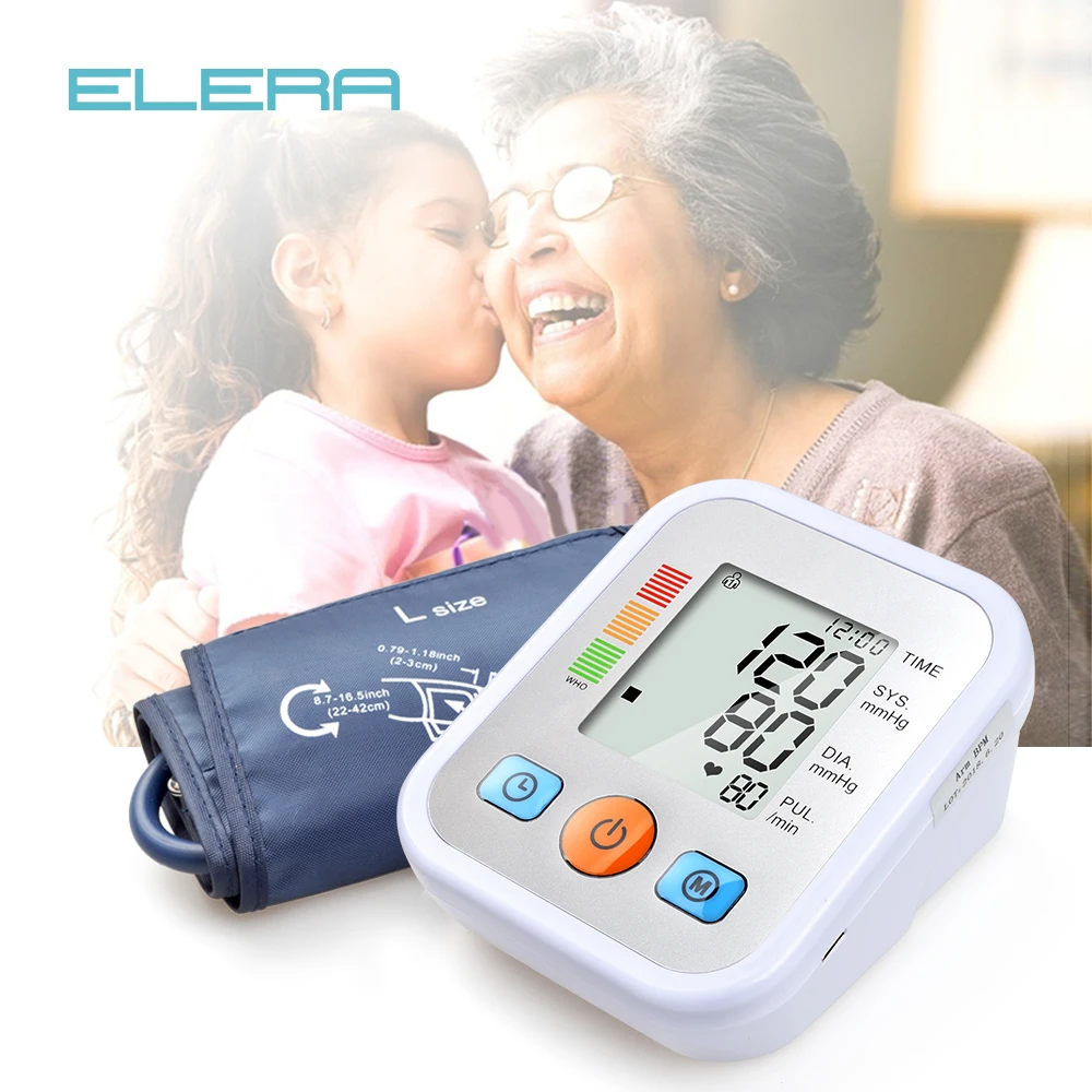 

ELERA NEW digital LCD Blood Pressure Monitor new tensiometro Automatic Sphygmomanometer Blood Pressure Meter digital tonometer