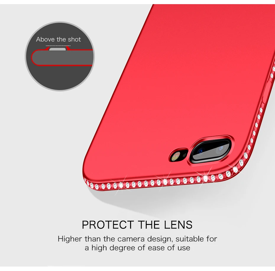 Luxury Phone Case For iPhone 7 8 6 6s Plus Bling Diamond Soft Transparent TPU Crystal Cover For iPhone 6 7 8 Plus Case (6)