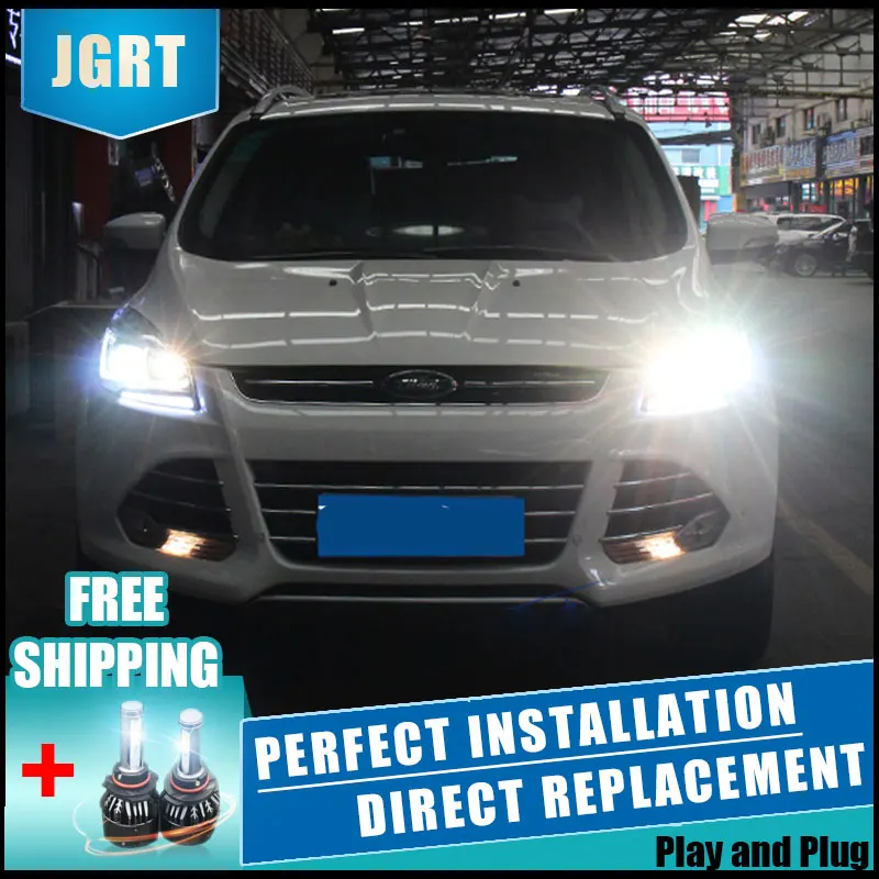  2PCS LED Headlights For Ford kuga Escape 13-16 Car Led Lights Double Xenon Lens Car Accessories Day - 32891111516
