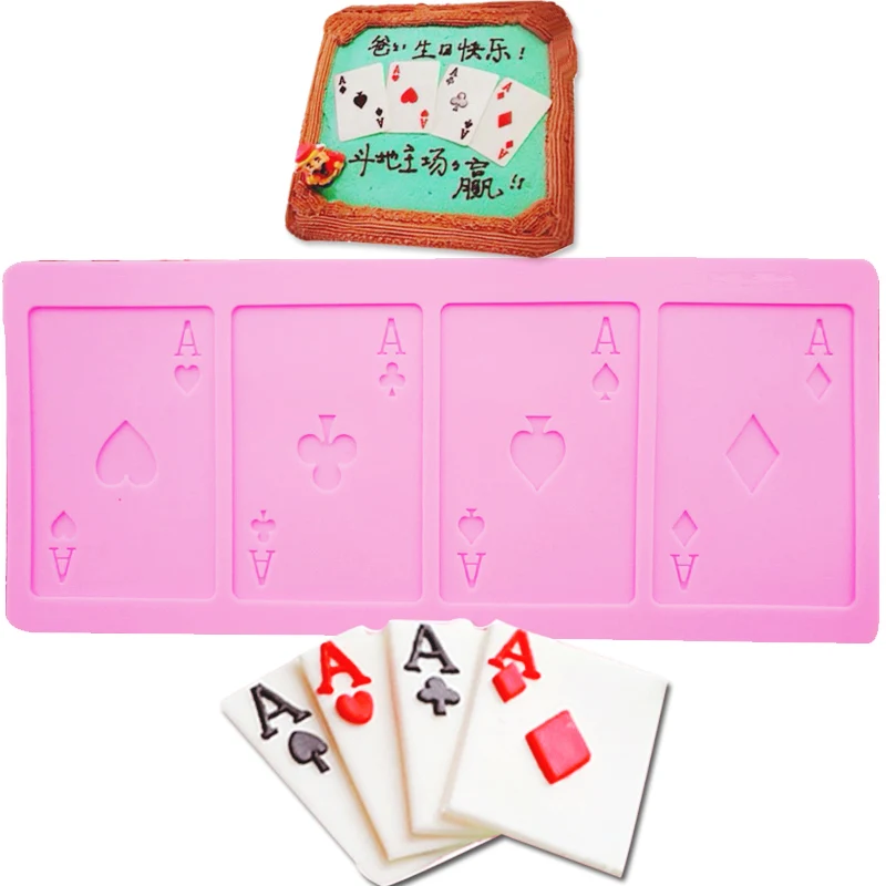 

Poker Card Silicone Pendant Mold Ace Card Resin Craft DIY Mould Tools for Jewelry Pendant Charm Making Decorating 1PC