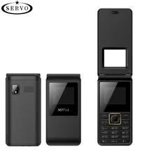 Хорошее SERVO 2017 флип телефон 1,77 «Spreadtrum6533 Dual SIM карты мобильного телефона GSM вибрации вне FM Радио России клавиатура мобильных телефонов