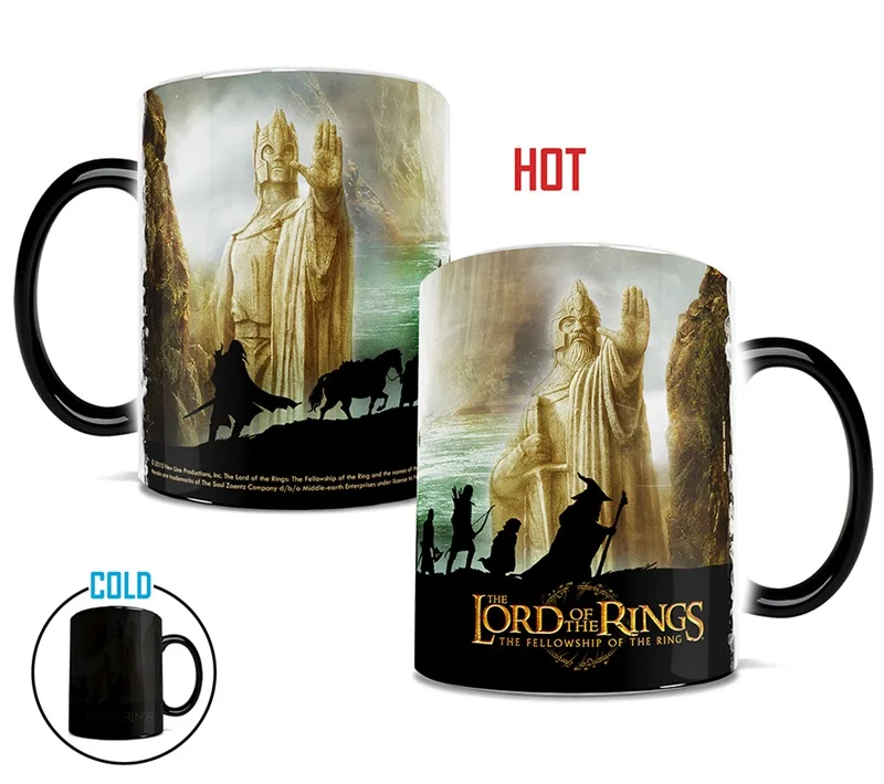 

1pcs The Lord Of The Rings Color Change Coffee Cup Cool Novelty Heat Reveal Ceramics Magic Coffee Cup For Friend Christmas Gift