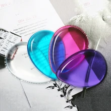 Горячая 1 шт. из мягкого прозрачного пластика Силиконовый гель водослива моющиеся основа под макияж Puff для макияжа порошок жидкий крем косметический инструмент