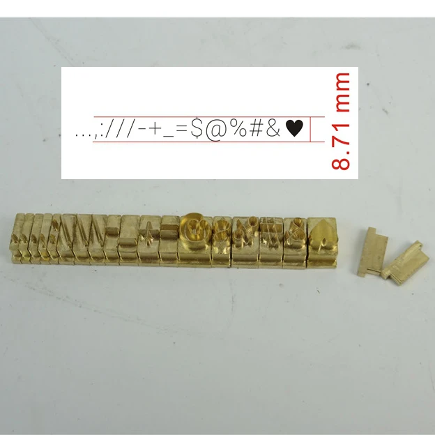 T Тип № 6/7 гибкие буквы, CNC гравировка RCIDOS горячего тиснения фольгой буквы, цифры, алфавит, символ формы - Цвет: Font 6 Symbols 20pcs