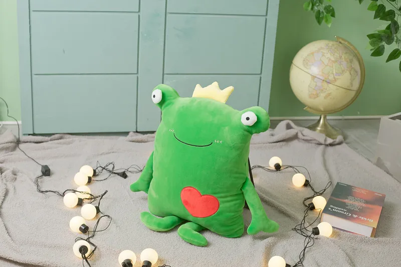 Креативная Милая Корона Любовь Лягушка Кукла Плюшевая Игрушка большая пара набивная Подушка ins девушка сердце диван Спальня украшение подарок на день рождения