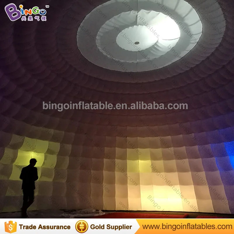  Free Shipping 15M white giant inflatable dome tent tipi colors change LED lighting igloo marquee fo