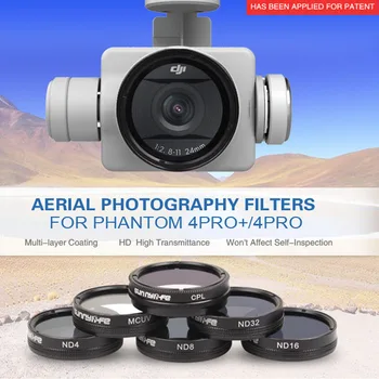 

SUNNYLIFE 6Pcs Filter Set with ND4 ND8 ND16 ND32 MCUV CPL Filter for DJI Phantom 4 Pro V2.0 Filter