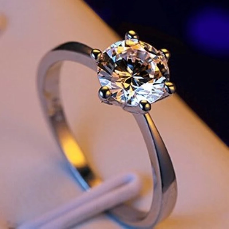 Классическое Золотое кольцо с шестью крапанами свадебное австрийским - Фото №1
