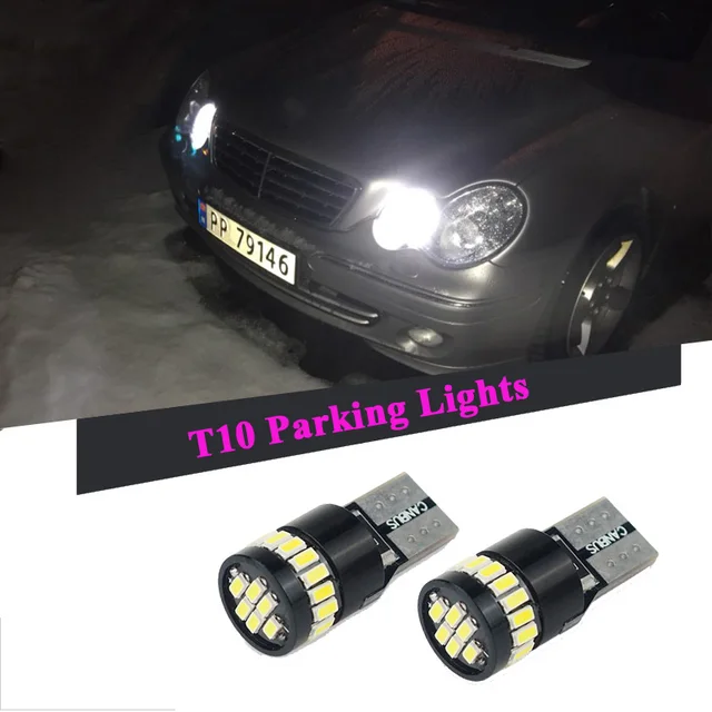 2pcs Canbus T10 W5W 168 194 LED Clearance Parking Lights For Mercedes