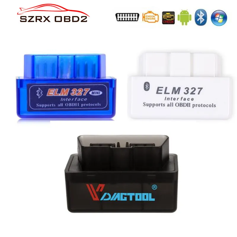 

Latest Version Super Mini ELM327 Bluetooth V2.1/V1.5 OBD2 Mini Elm 327 Car Diagnostic Scanner Tool For ODB2 OBDII Protocols