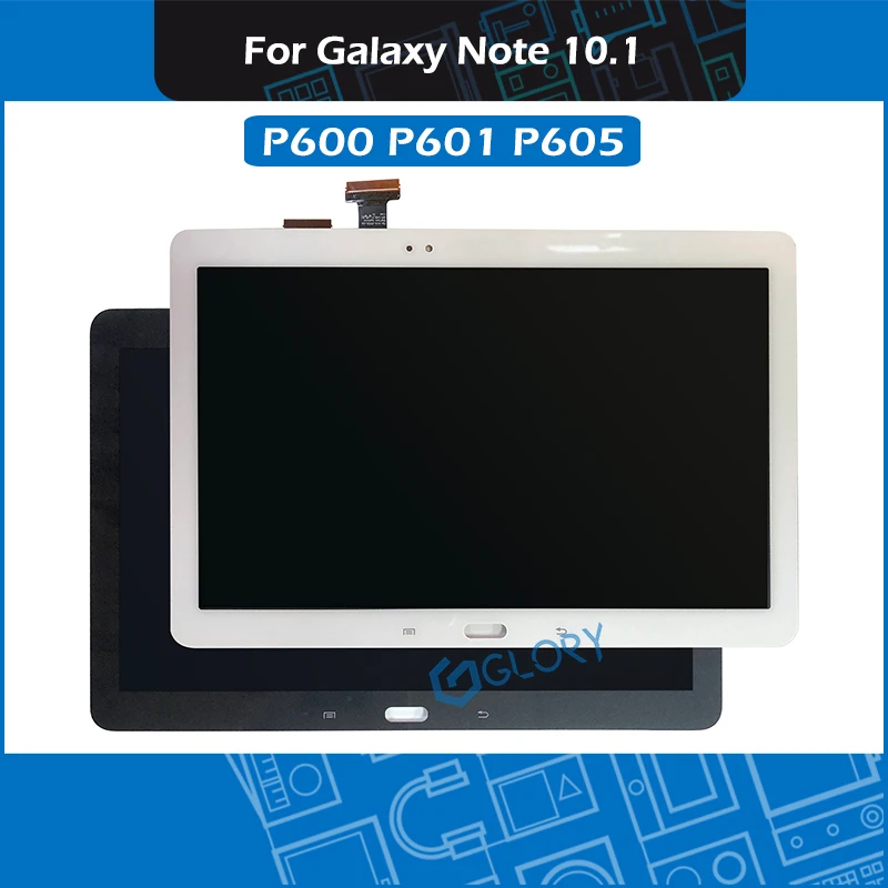 10," P600 P601 P605 ЖК-дисплей в сборе для samsung Galaxy Note 10,1 SM-P600 P601 P605 кодирующий преобразователь сенсорного экрана в сборе Замена