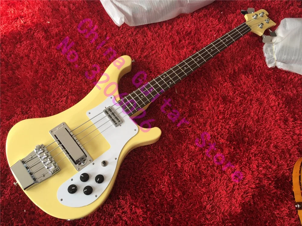 4 strings yellow 4003 bass guitar;Free shippingin Guitar from Sports