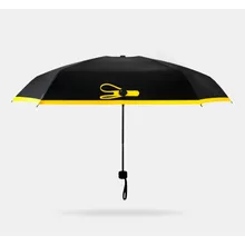 Frauen mode 8 rib ultra-light tasche black lemon tasche sonnenschutz regenschirm