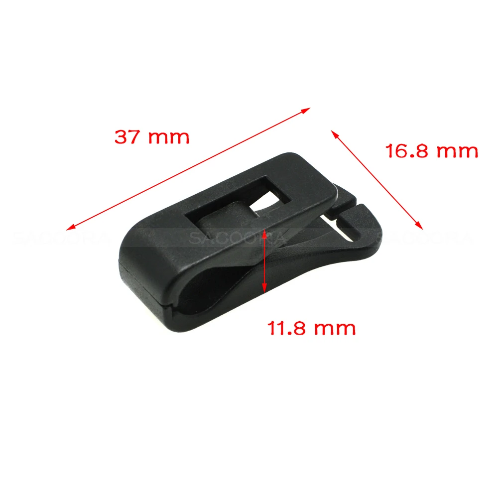 10pcs 12mm Webbing Plastic ID Card Name Tag Holder Badge Clip Black For Cord Strap | Дом и сад