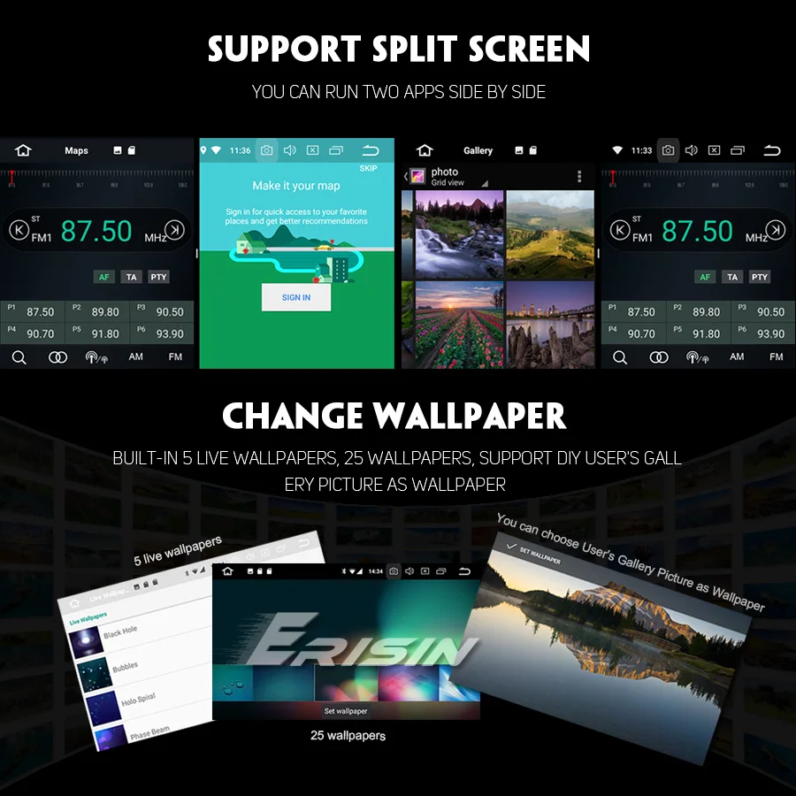 Clearance Erisin ES4895F 9" Android 9.0 Car Stereo Radio GPS SWC Canbus WiFi OBD Bluetooth for Ford Focus 5