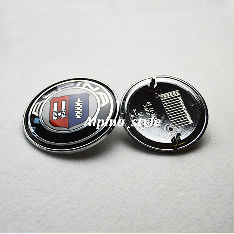 

100pcs 82mm 74mm Auto Front Bonnet Badge for ALPINA Rear Trunk Emblem Cover Car Head Hood Emblem Cap Tail Boot Logo Label