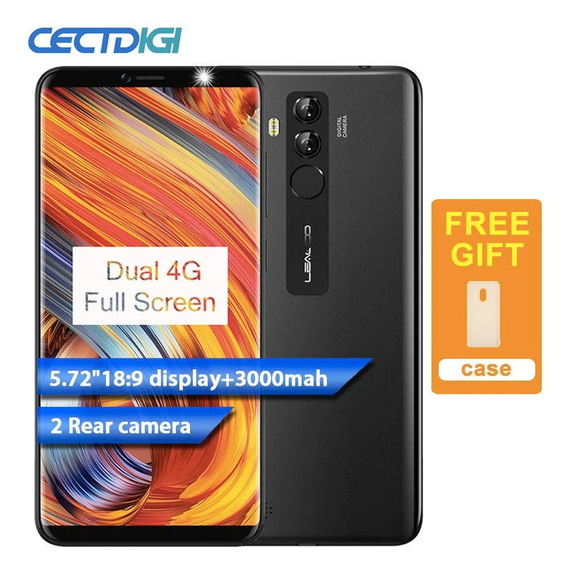 Смартфон leagoo m9 pro 4g 5 72 дюйма 18:9 полный экран четыре камеры 2G + 16 ГБ Android 8 1 MT6739