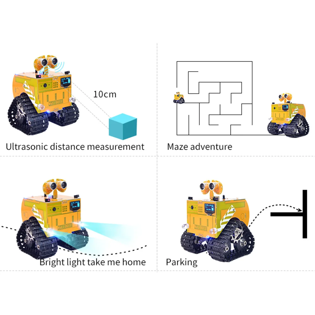 WuliBot Scratch + Mixly Programmable Robot RC Programming Track Car Steam Educational Toys Gift For Children