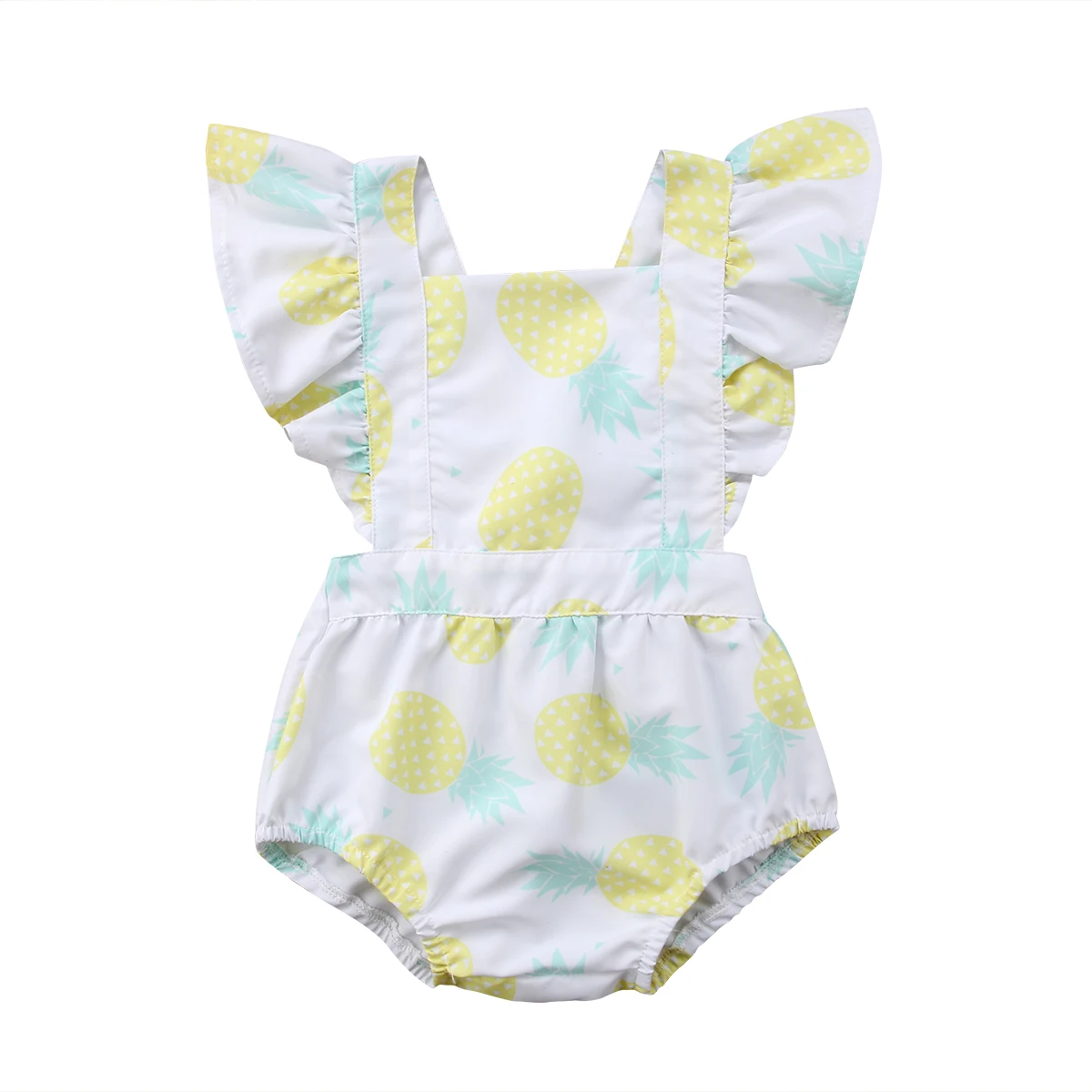 Newborn Toddler Baby Girl Lemon Romper Jumpsuit Fruits Clothes Outfit
