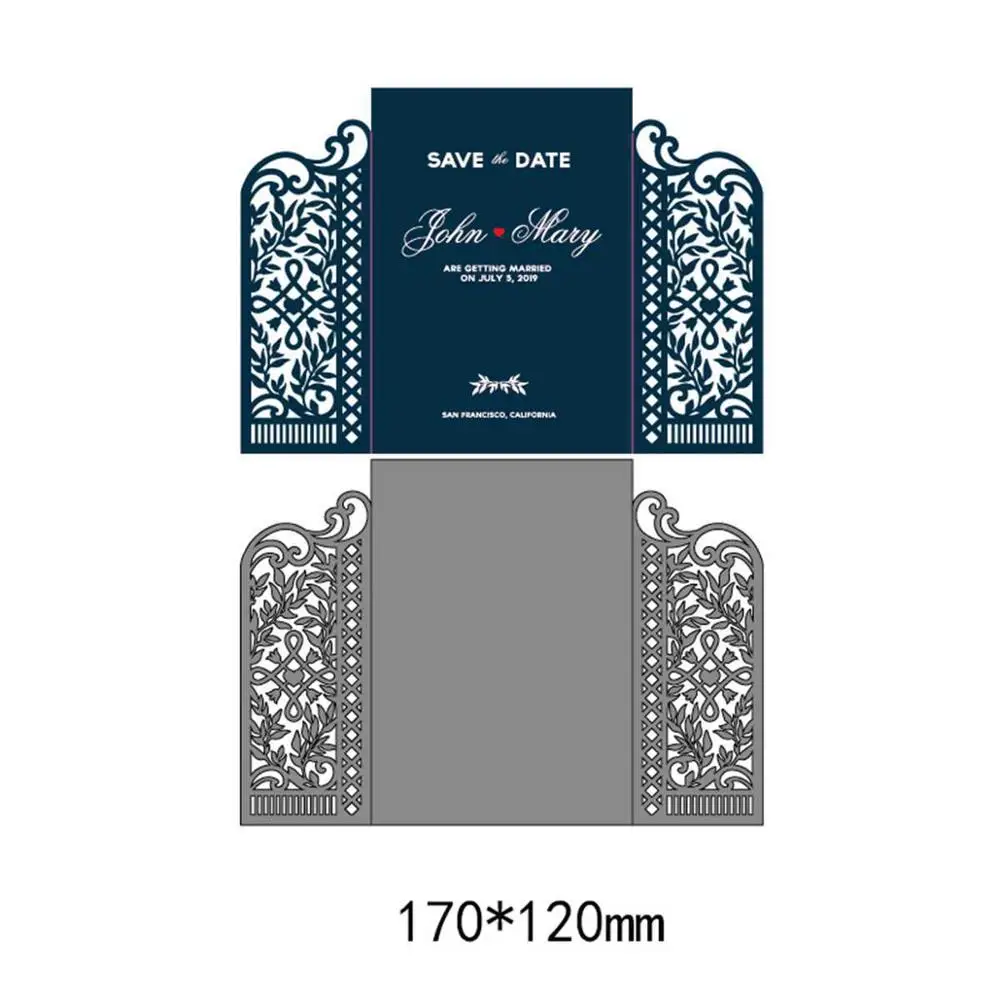  Luxurious Wedding Invitation dies Metal Cutting Dies stencils for Scrapbooking Valentine's Day Card - 33049252538