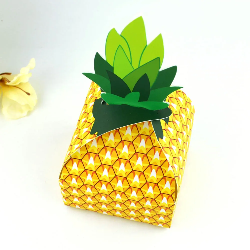 12 шт./упак. DIY Гавайские конфеты ананаса бумажные подарочные пакеты конфетная