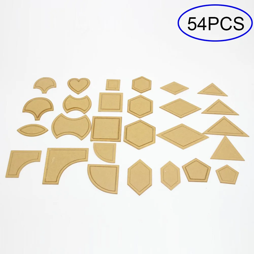 

54 Pcs Mixed Quilting Templates DIY Tools Acrylic Sew Stencil Patchwork Quilter Styling Tool Handmade Sewing Accessories MJJ88