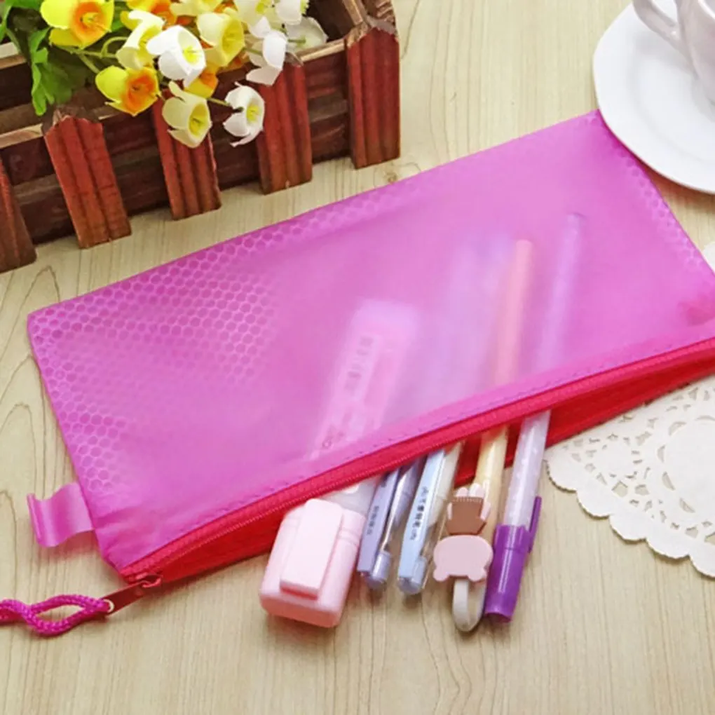 

ZHUTING File Protection Bag A4 / A5 / A6 / B5 Transparent Double Net Zipper PVC File Bag Cabinet Office Stationery