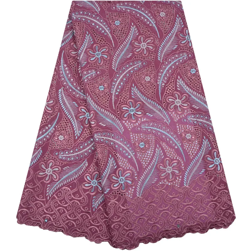 

High Quality African Swiss Voile Lace 100% Cotton Embroidered African Lace fabrics In Switzerland For Wedding Dress F1263