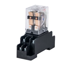 HH62P LY2NJ JQX-13F LY2 Electromagnetic Relays Switch Socket Base AC 220V 110V DC 24V 12V 10A DPDT 8 Pin Copper Coil Power Relay HH62P LY2NJ JQX-13F LY2 Electromagnetic Relays Switch Socket Base AC 220V 110V DC 24V 12V 10A DPDT 8 Pin Copper Coil Power Relay