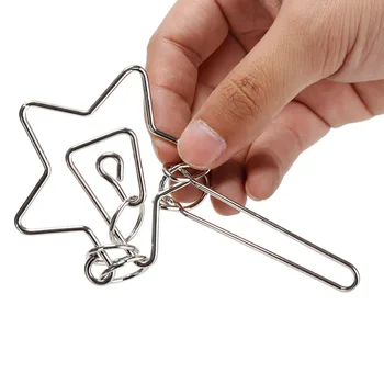 

Classic IQ Metal Wire Puzzle Baffling Brain Teaser Magic Rings Puzzles Game Toys for Adults Children