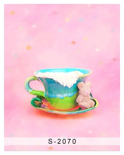 Sweet Pink Picture Background Fabric Photography Computer-Digital Painted Cup Decoration Photos Backgrounds | Электроника