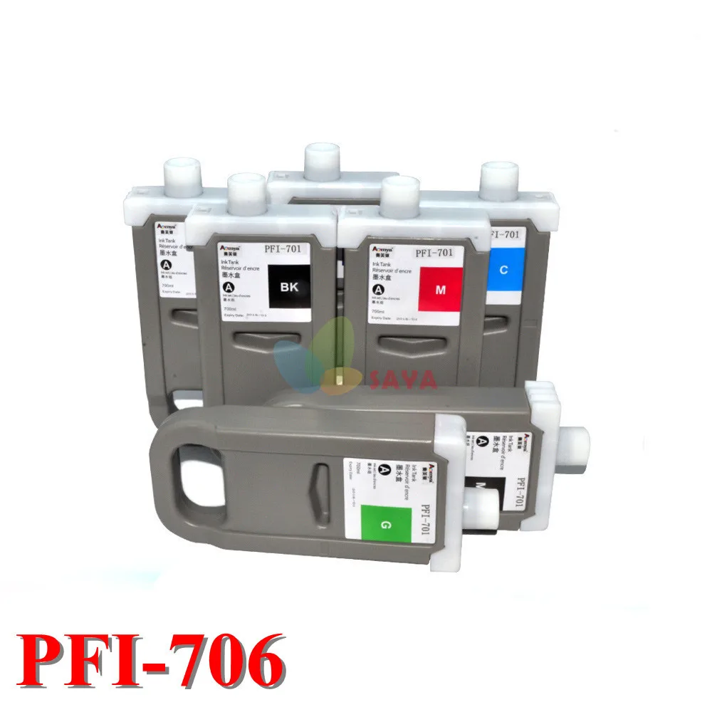 Ink cartridge PFI-706BK 700ml for use w Canon IPF8400s IPF8400se 9400s