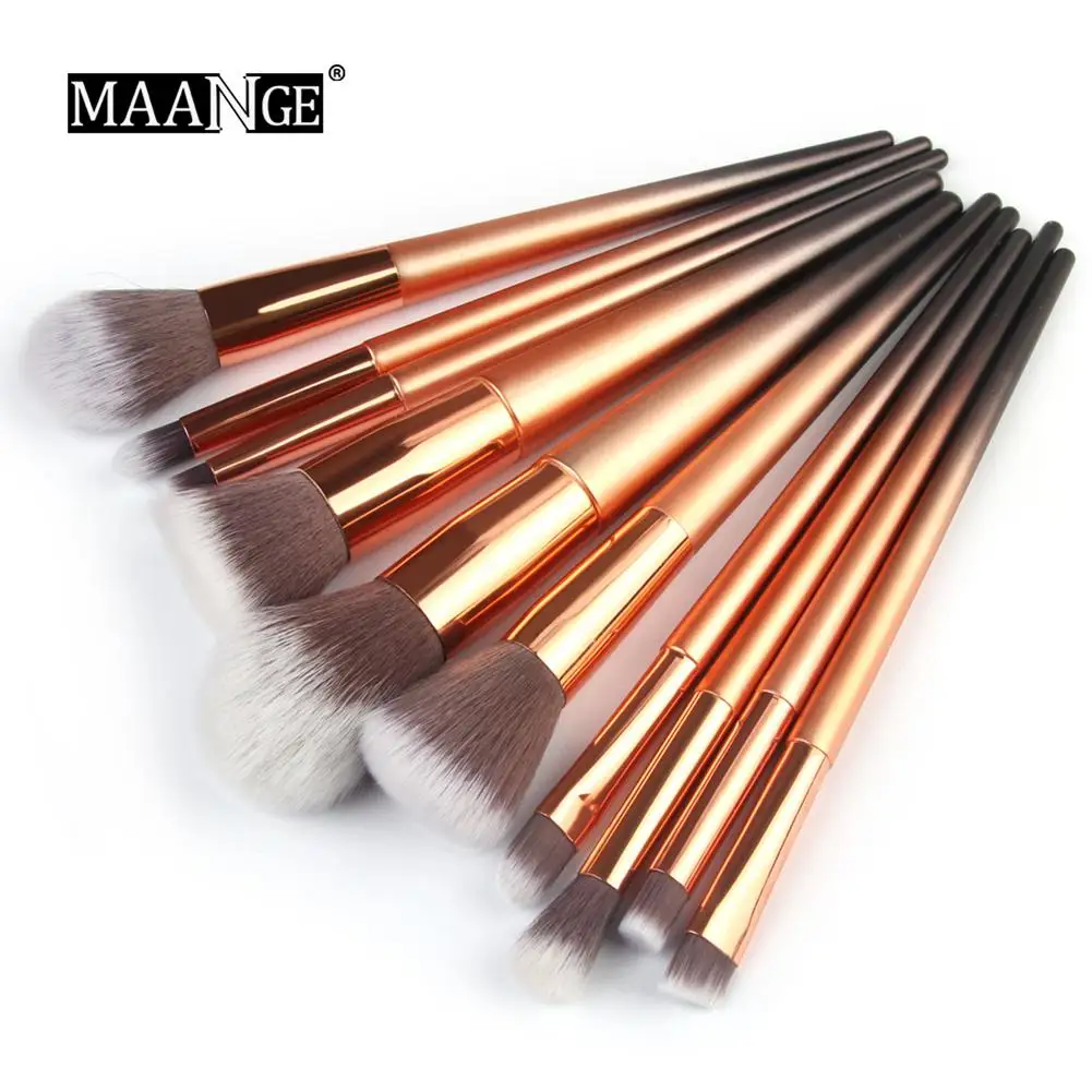 

10pcs/set Professional Makeup Brushes Set Powder Foundation Eye Shadow Blush Blending Lip Make Up Beauty Cosmetic Tool Kit
