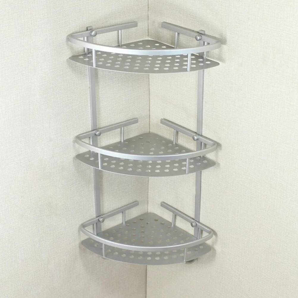 Aluminum Bathroom Shelf Three Layer Wall Mounted Shower Shampoo Soap Cosmetic Bathroom Shelves Bathroom Accessories