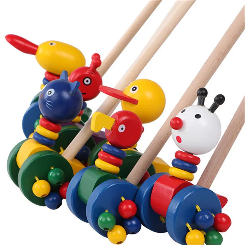 

1Pcs Montessori Wooden Educational Toy Learning Walk Puzzle Teaching Aids Set Materials wooden carts/Baby walkers/gifts for baby
