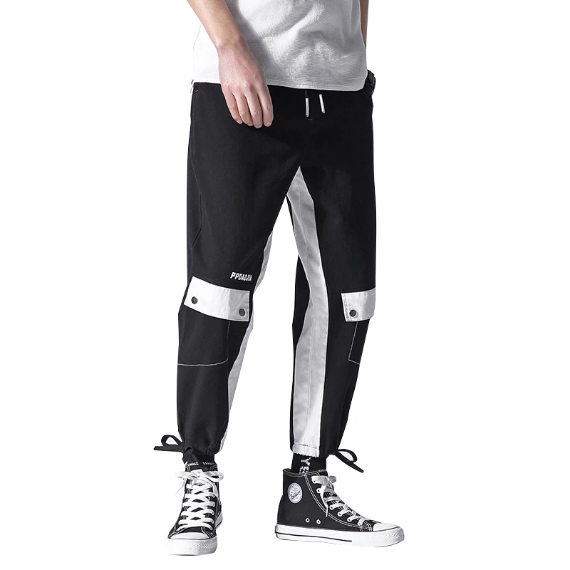 M-5XL 2019 Spring Track Pants Men Sweatpants Mens Joggers Pants Cargo Camo Tactical Harem Zipper Pants Men