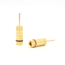 

8pcs Nakamich High quality HIFI Speaker Cable wire Plug Connector Gold Spade Banana to Pin Adapter