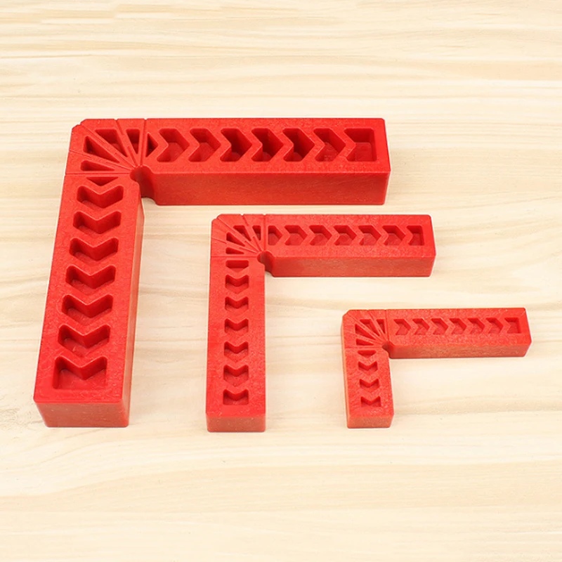 DWZ 4Pcs 90 Degree Plastic L Shape Corner Clamping Square Right Angle Clamps Ruler