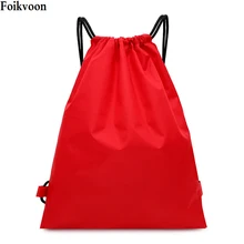 Foikvoon женская сумка Рюкзак Повседневная полиэфирная дорожная мягкая задняя мужская женская рюкзак Harajuku Футбольная сумка-мешок на шнурке для девочки