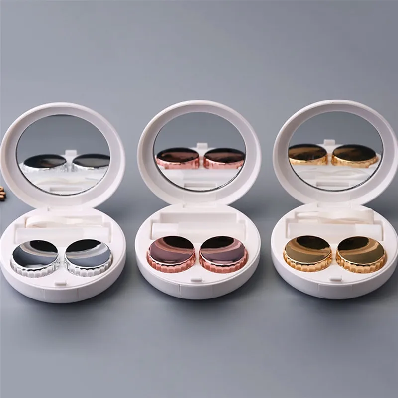 Imixlot 1 Набор пентаграмма очки с узором контактные линзы коробка чехол для контактных линз для женщин набор для ухода за глазами держатель Контейнер