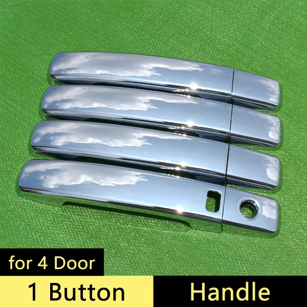 Для Nissan Maxima 2004-2008 A34 Хромированная ручка Крышка отделка Set никогда не ржавеет 2005 2006 2007 наклейки на автомобиль стайлинга автомобилей - Название цвета: for 4 Door 1 Button