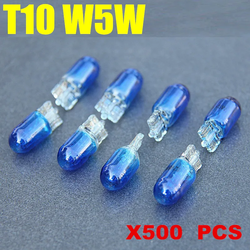 500-pcs-501-W5W-XENON-T10-Glass-12V-5W-W2-1x9-5d-Single-Filament-Car ...