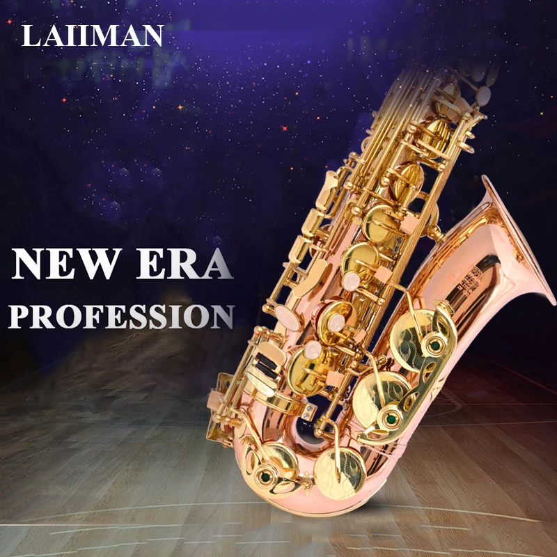 High Quality 66cm Eb Saxophone Mute Tenor Gold Lacquer Sax E Flat Alto