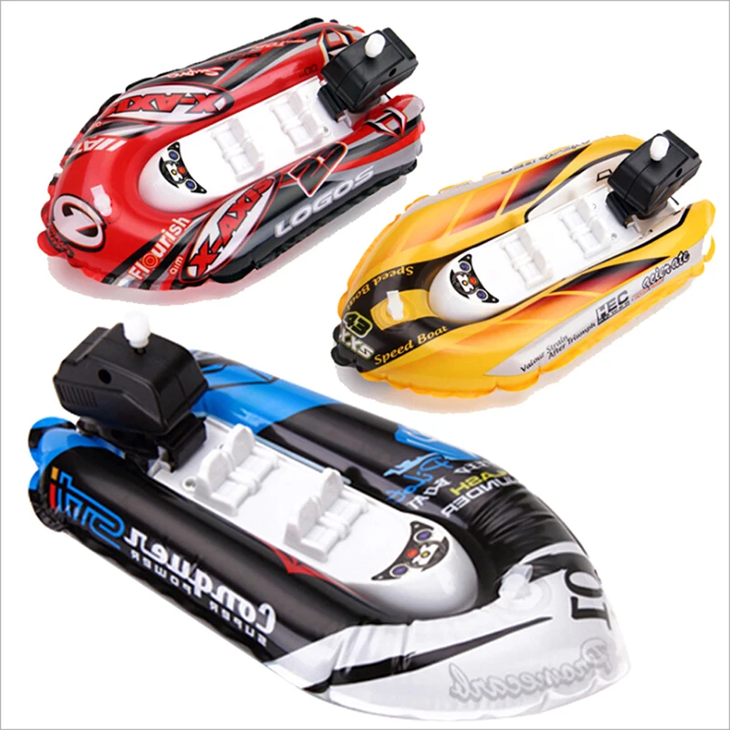 Baby Toy Boat Bath-Toy Inflatable-Boat Ship-Play Wind-Up Water Clockwork Kid 1set