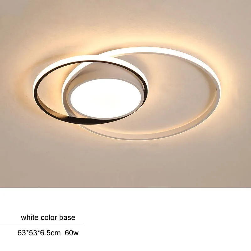 Дизайн светодиодный потолочный светильник для гостиной столовой спальни luminarias para teto светодиодные лампы для дома светильник современный - Цвет корпуса: 9825 white base 63cm