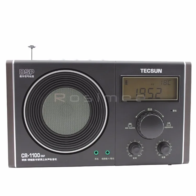 TECSUN CR-1100 радио AM FM MW Радио многополосный радиоприемник портативный аудио Радио цифровые часы дисплей стерео радио горячая распродажа