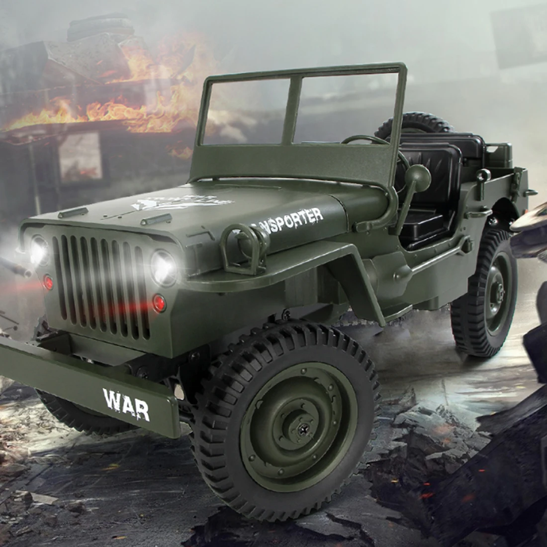 1:10 2,4G 4WD р/у грузовики дистанционного Управление игрушки вездеход восхождение игрушка RC TRUCK-желтый