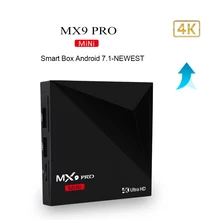 MX9 PRO Mini Android 7.1 Smart TV Box with Quad-core RK3328 Cortex-A53 1GB RAM 8GB ROM 2.4G WIFI USB 3.0 Smart Media Player